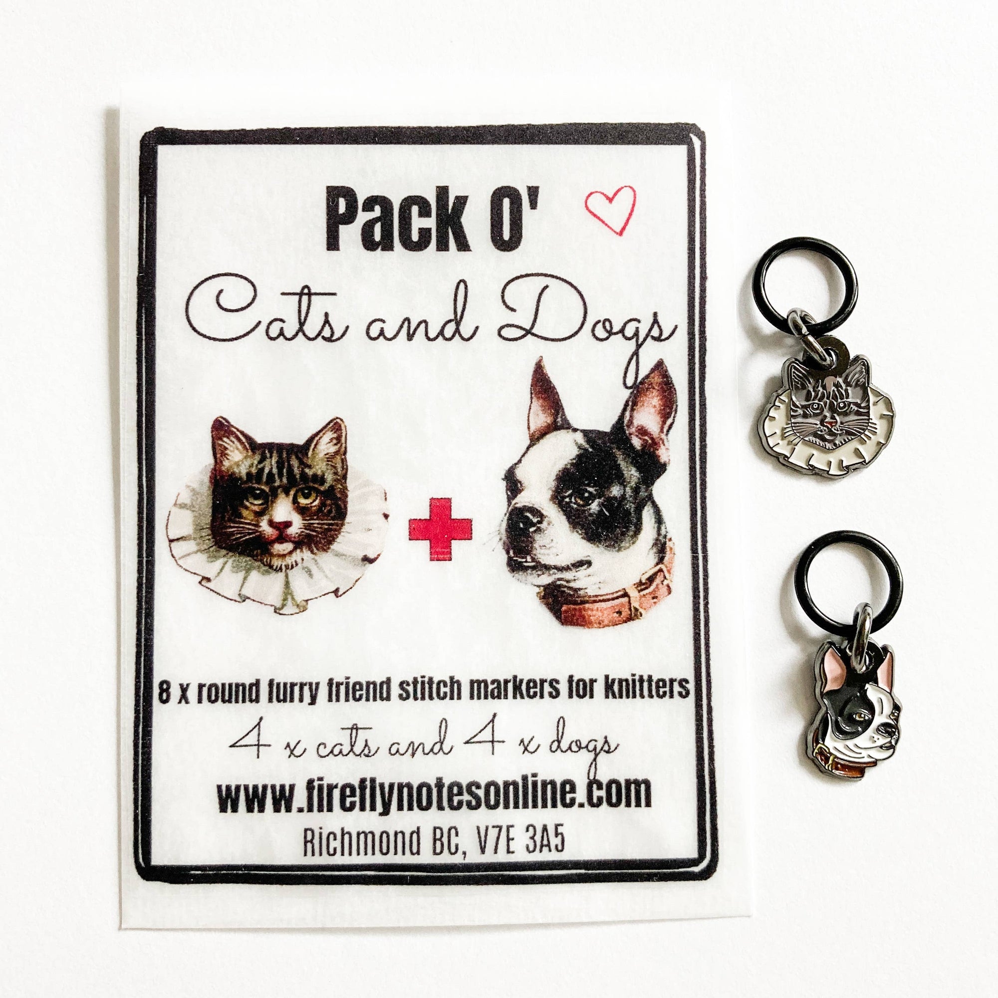 Pack O' Cats & Dogs Stitch Marker Set