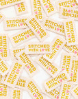 Stitched with Love - Gold Sewing Woven Clothing Label Tags