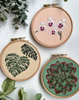 Fabulous Flora 3 Mini Kit Bundle - Embroidery Hoop Kit, Nest Embirdery