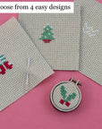 Mini Bauble Cross Stitch Kit: Jolly Holly