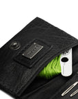 muud, Carla Leather Needle Wallet: Black