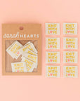 Knit with Love Woven Labels - Knitting Labels