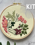Froggy Flowers - Embroidery Hoop Kit, Nest Embirdery