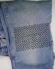 Sashiko Hitomezashi Inspired Mending Stick and Stitch Patterns