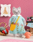 Mrs. Cat Loves Knitting - Felt Hand Stitching Kit, Corinne Lapierre