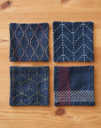 Sashiko Cotton Fabric - Navy Coaster