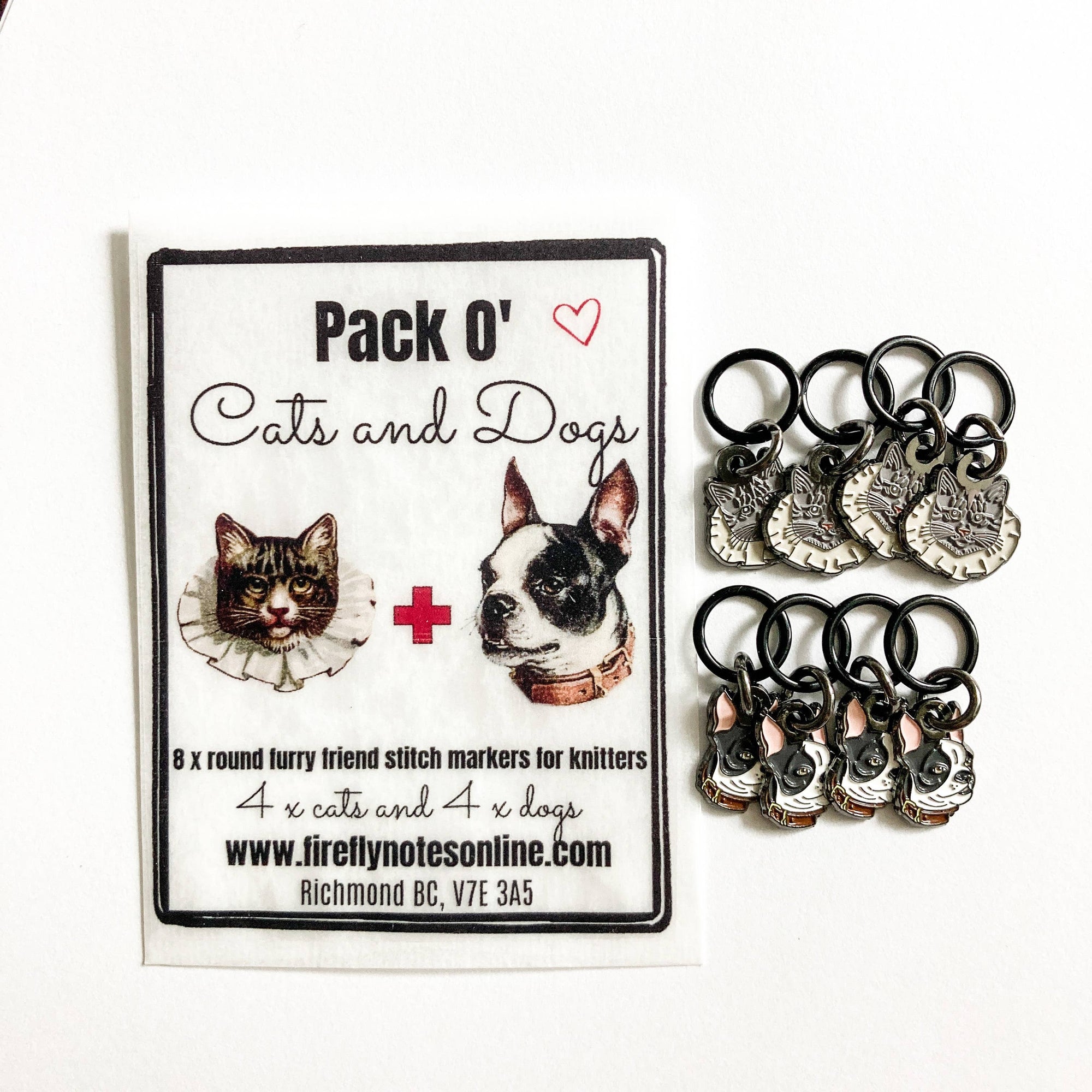 Pack O' Cats & Dogs Stitch Marker Set
