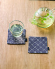 Sashiko Cotton Coaster Kit, Mushroom Grey