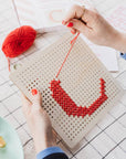 Pegboard Cross Stitch Letter Kit. Pink