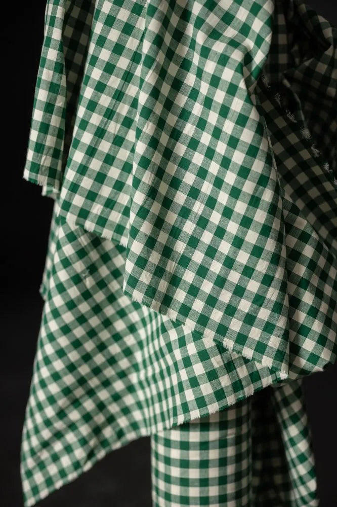 Mini Toto Organic Cotton Linen Gingham Fabric