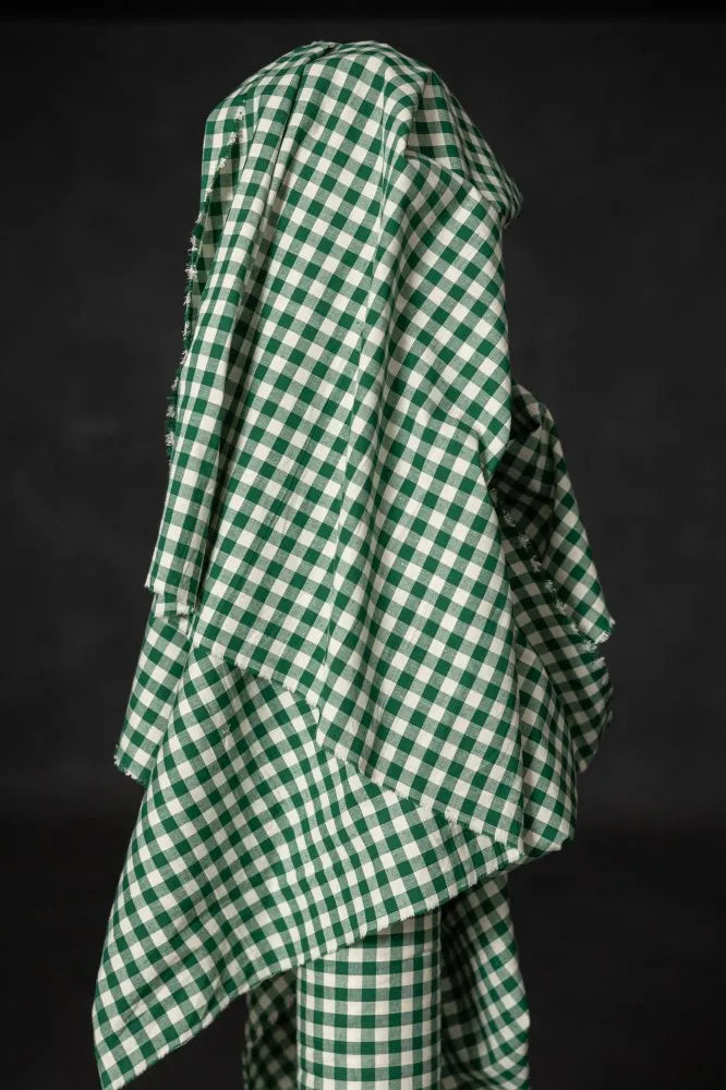 Mini Toto Organic Cotton Linen Gingham Fabric