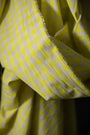 Neon Fizz Organic Cotton Linen Gingham Fabric