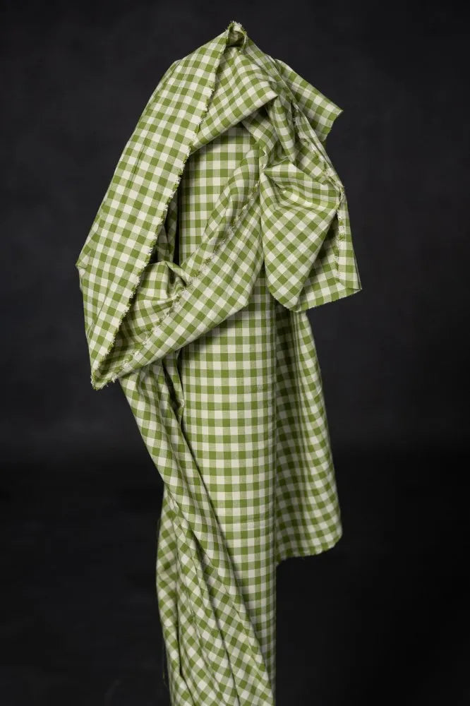 Tartines Organic Cotton Linen Gingham Fabric