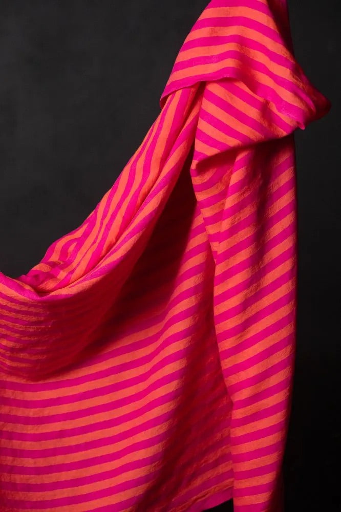 Whirly Pops Stripe Laundered Linen Fabric