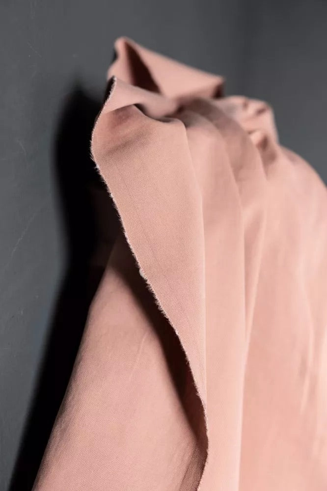 8oz Organic Sanded Twill, Effie Pink