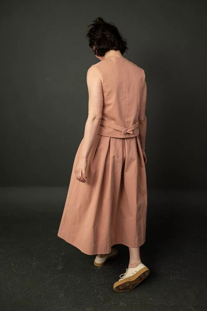 8oz Organic Sanded Twill, Effie Pink