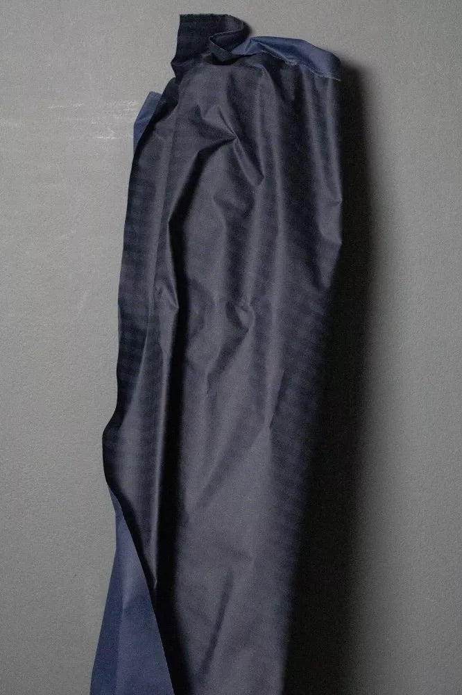 Gingham Organic Cotton Oilskin, Deep Ocean