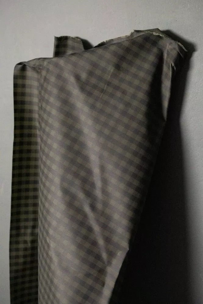 Gingham Organic Cotton Oilskin, Scottish Green