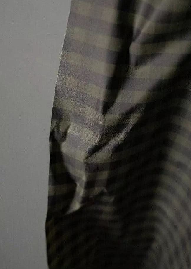 Gingham Organic Cotton Oilskin, Scottish Green