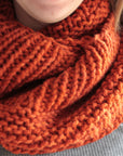 Carmella Infinity Cowl, Elizabeth Smith Knits. Print Knitting Pattern