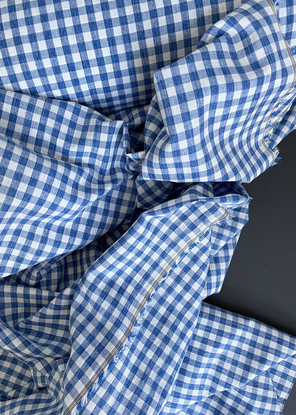 Getaway Cotton Gingham, Classic Blue
