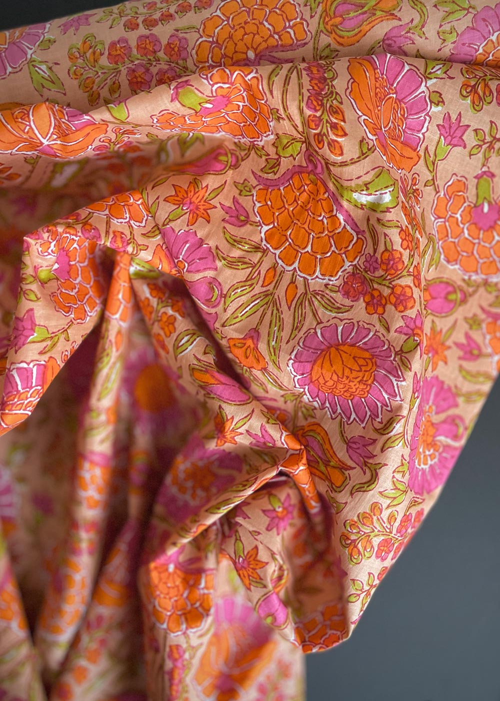 Hand Printed Cotton - Marigold