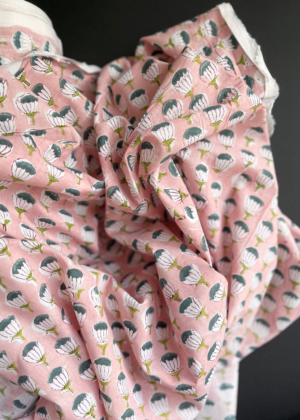 Hand Printed Cotton - Bud