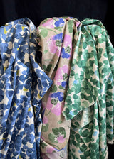 Kokka Trèfle Painter's Green, Japanese Cotton Linen Fabric
