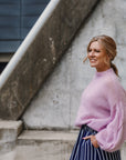 Plait Sleeve Sweater, Purl Foundry. Print Knitting Pattern