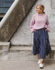 Plait Sleeve Sweater, Purl Foundry. Print Knitting Pattern