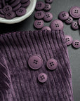 Recycled Hemp Button - Black Tulip