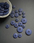 Recycled Hemp Button - Dark Cobalt Blue