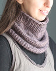 Short Stack Neckwarmer, Elizabeth Smith Knits. Print Knitting Pattern