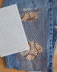 Sashiko Hitomezashi Inspired Mending Stick and Stitch Patterns