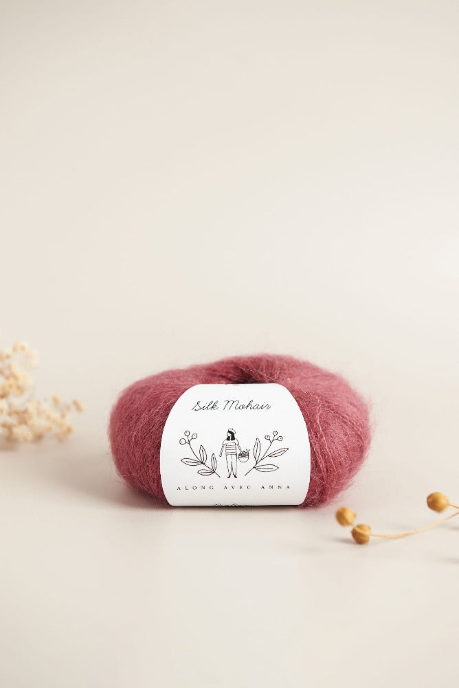 Along Avec Anna. Silk Mohair 2ply, Pralines