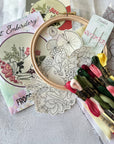 Froggy Flowers - Embroidery Hoop Kit, Nest Embirdery