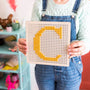 Pegboard Cross Stitch Letter Kit. Mustard