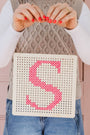 Pegboard Cross Stitch Letter Kit. Pink