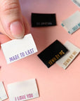 Metallic Side Seam (Cream) Woven Labels