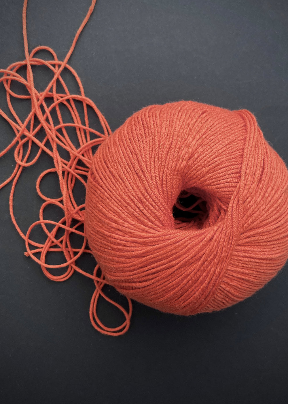 Bio Sesia 5 Organic Cotton Yarn 4ply. Tangerine 757