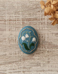 Botanical Embroidery Brooch Embroidery Kit - Lily of The Valley