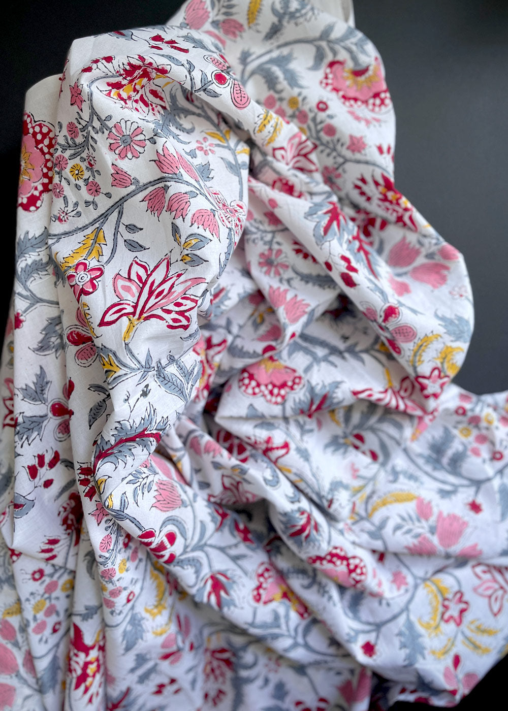 Hand Printed Cotton - Wild Flower