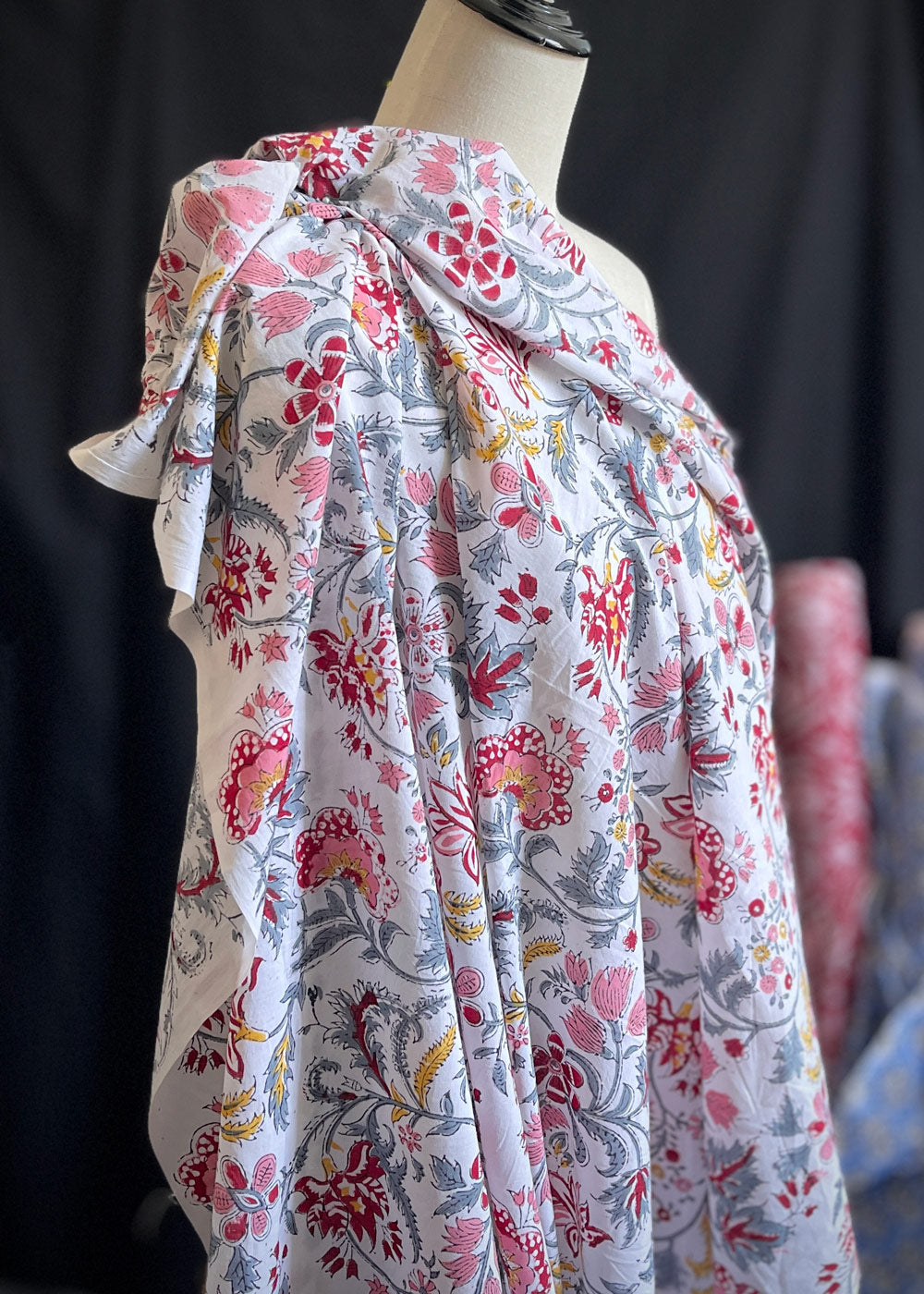 Hand Printed Cotton - Wild Flower