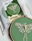 Vintage Moth - Embroidery Hoop Kit, Nest Embirdery