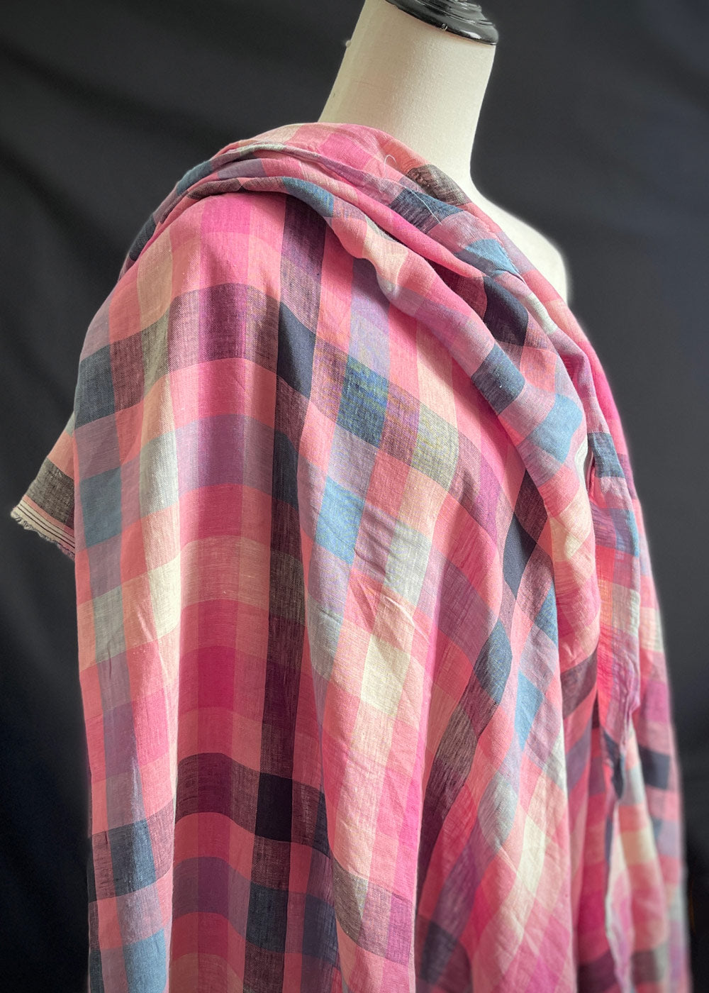 Light Weight Laundered Linen - Lazy Summer Check
