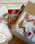 PRE-ORDER. Folk Birds - Felt Hand Stitching Kit, Corinne Lapierre
