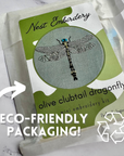 Olive Clubtail Dragonfly - Embroidery Hoop Kit, Nest Embirdery