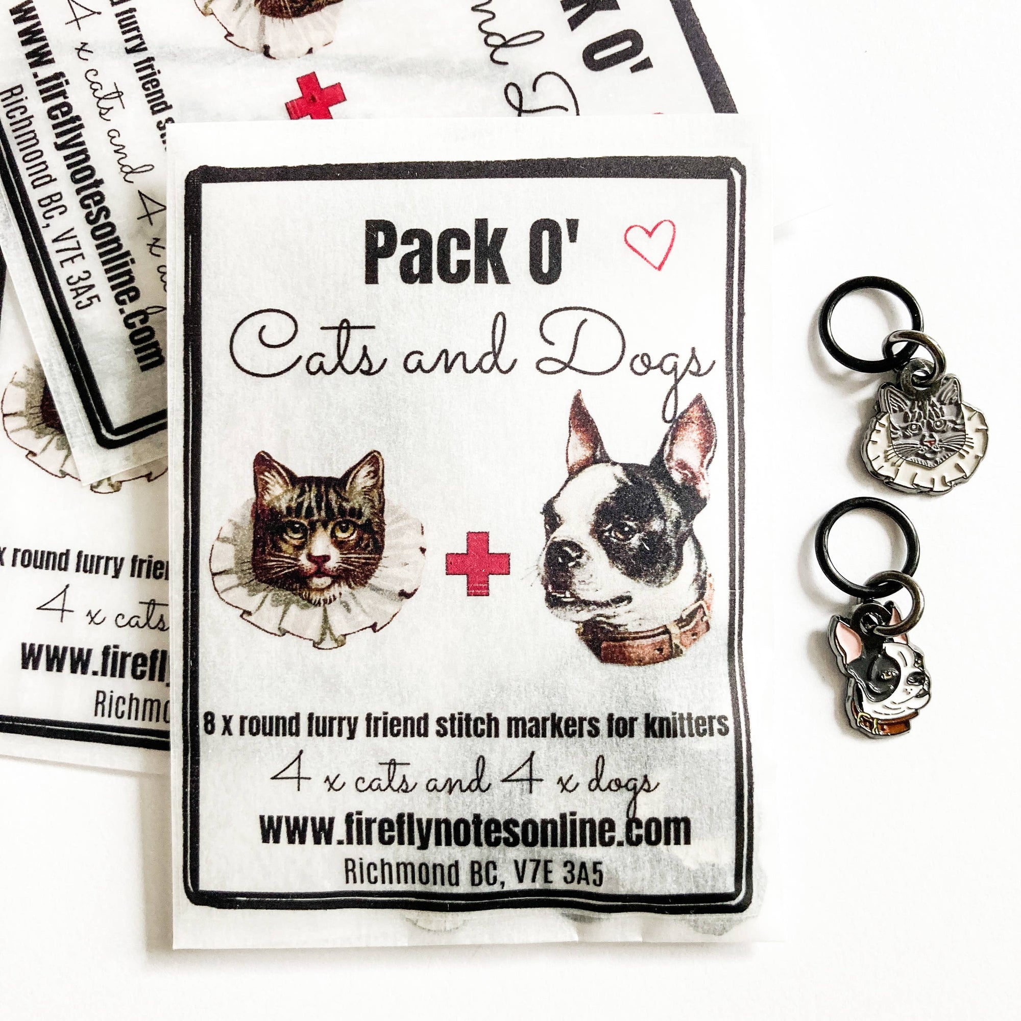 Pack O' Cats & Dogs Stitch Marker Set