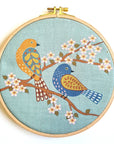 Birds & Blossoms - Printed Linen Embroidery Kit, Corinne Lapierre
