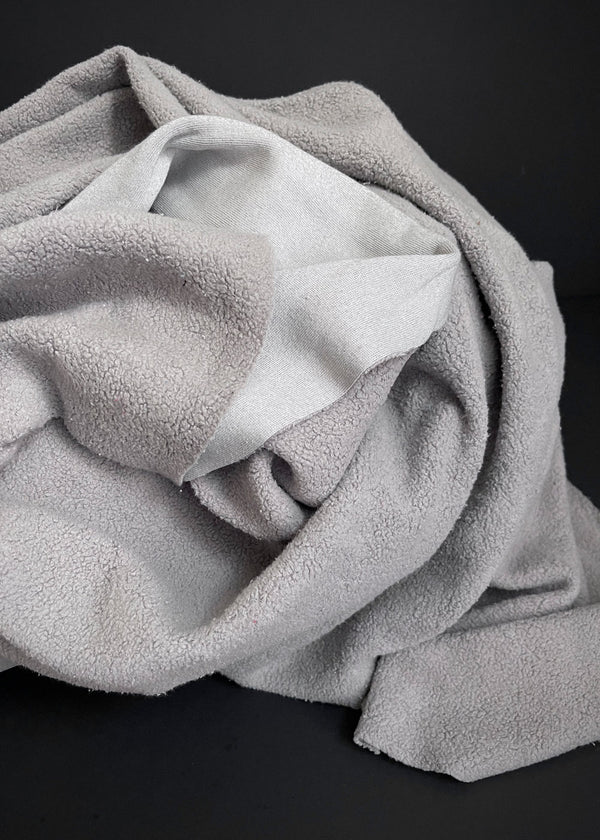 Everest - Cotton Sherpa Knit, Soft Grey